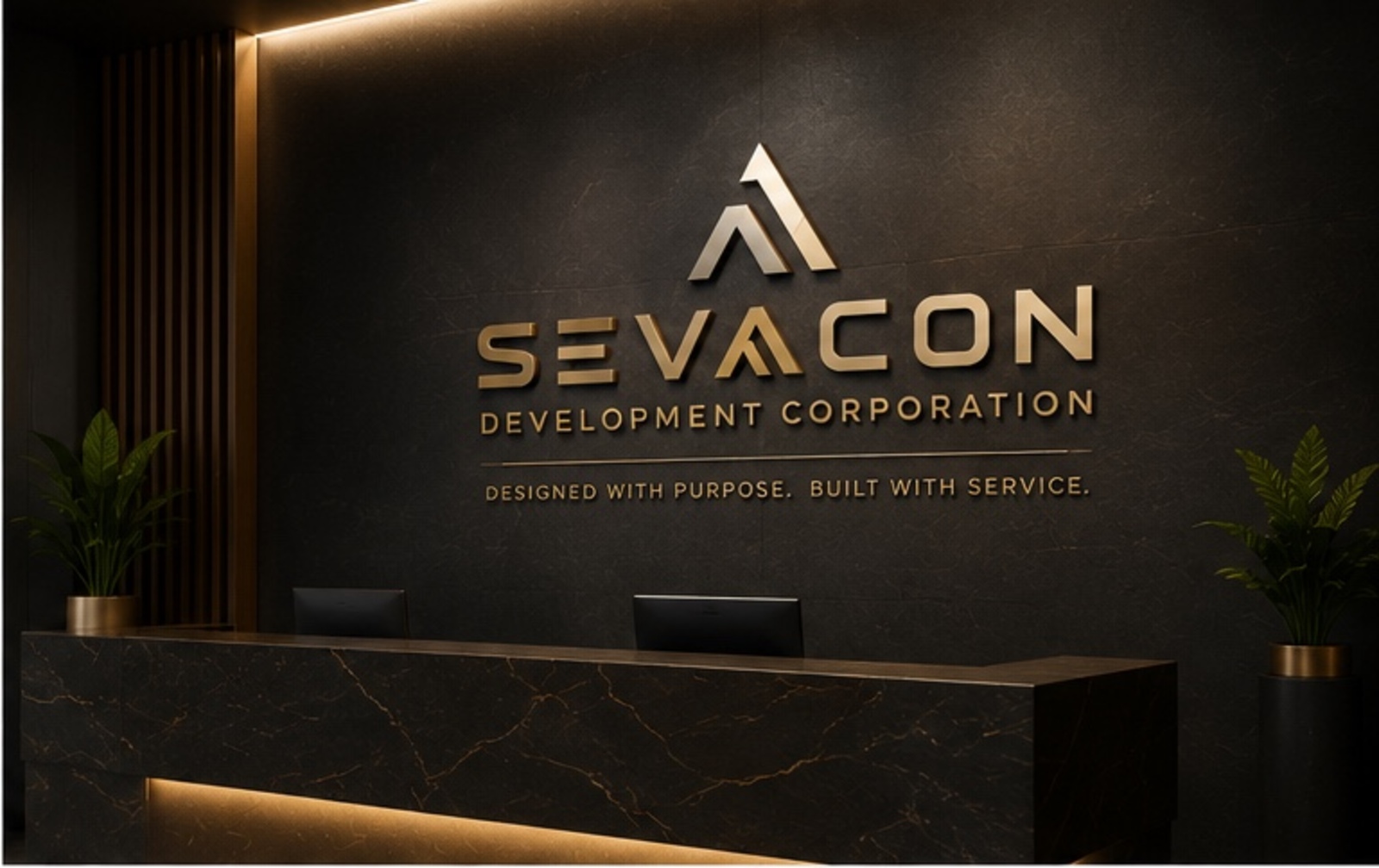 SEVACON corporate identity in a premium reception setting